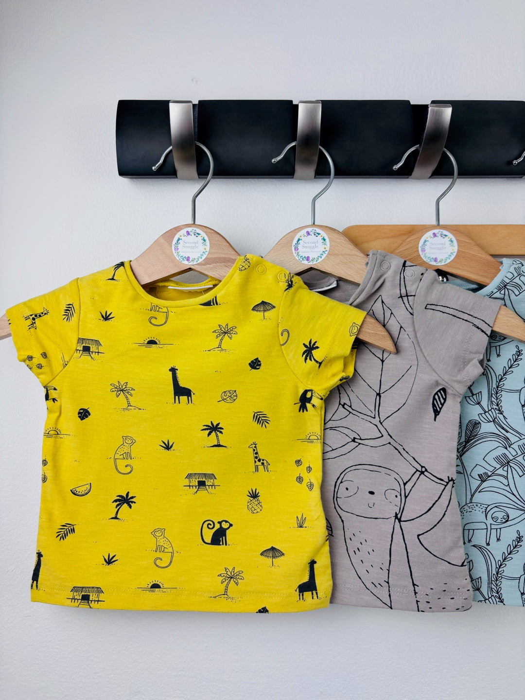 Next 6 Piece Newborn Tops and Shorts Bundle Up To 1 Month-Sets-Second Snuggle Preloved