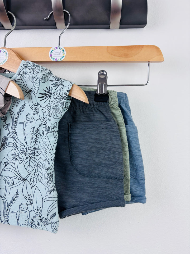 Next 6 Piece Newborn Tops and Shorts Bundle Up To 1 Month-Sets-Second Snuggle Preloved