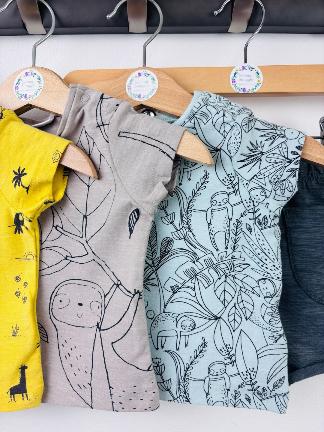 Next 6 Piece Newborn Tops and Shorts Bundle Up To 1 Month-Sets-Second Snuggle Preloved