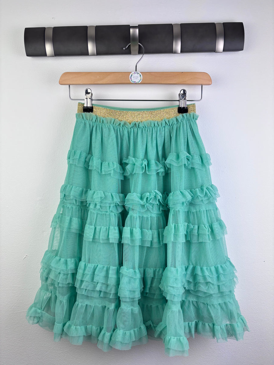 Mini Boden Green Tiered Tulle Tutu Skirt 6–7 Years-Skirts-Second Snuggle Preloved