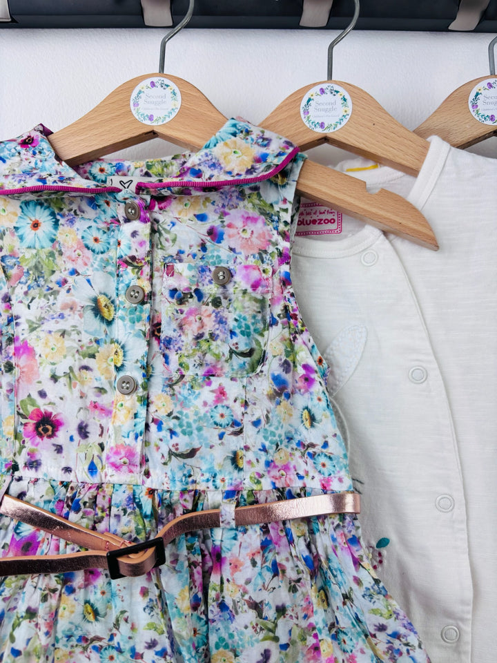 Next M&S Blue Zoo 4 Piece Baby Dress Bundle 9-12 Months-Dresses-Second Snuggle Preloved