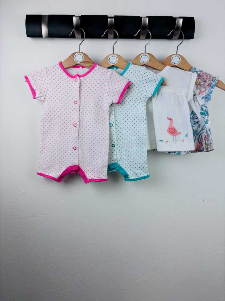 Next 4 Piece Newborn Dress and Romper Bundle Up To 1 Month-Bundle-Second Snuggle Preloved