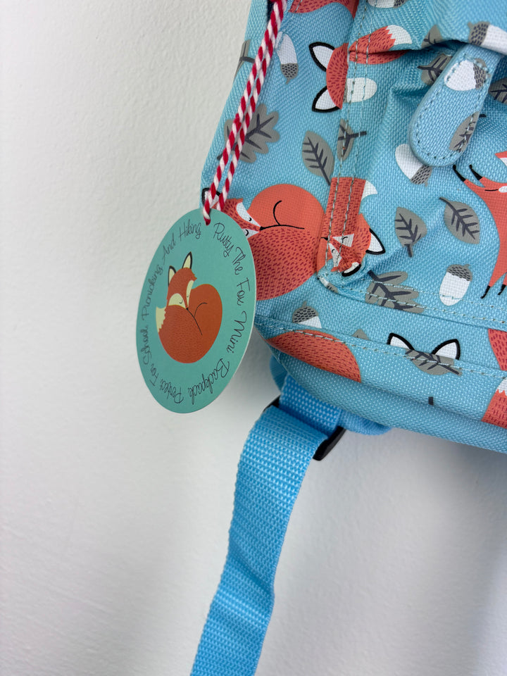 Rex London Blue Fox Print Kids Backpack-Bags-Second Snuggle Preloved