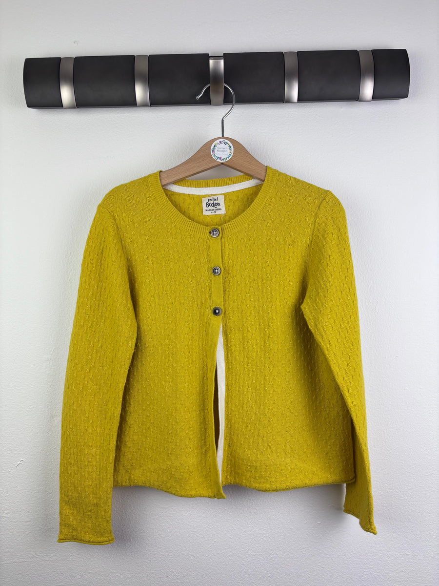 Mini Boden Mustard Yellow Textured Cardigan 6–7 Years-Cardigans-Second Snuggle Preloved