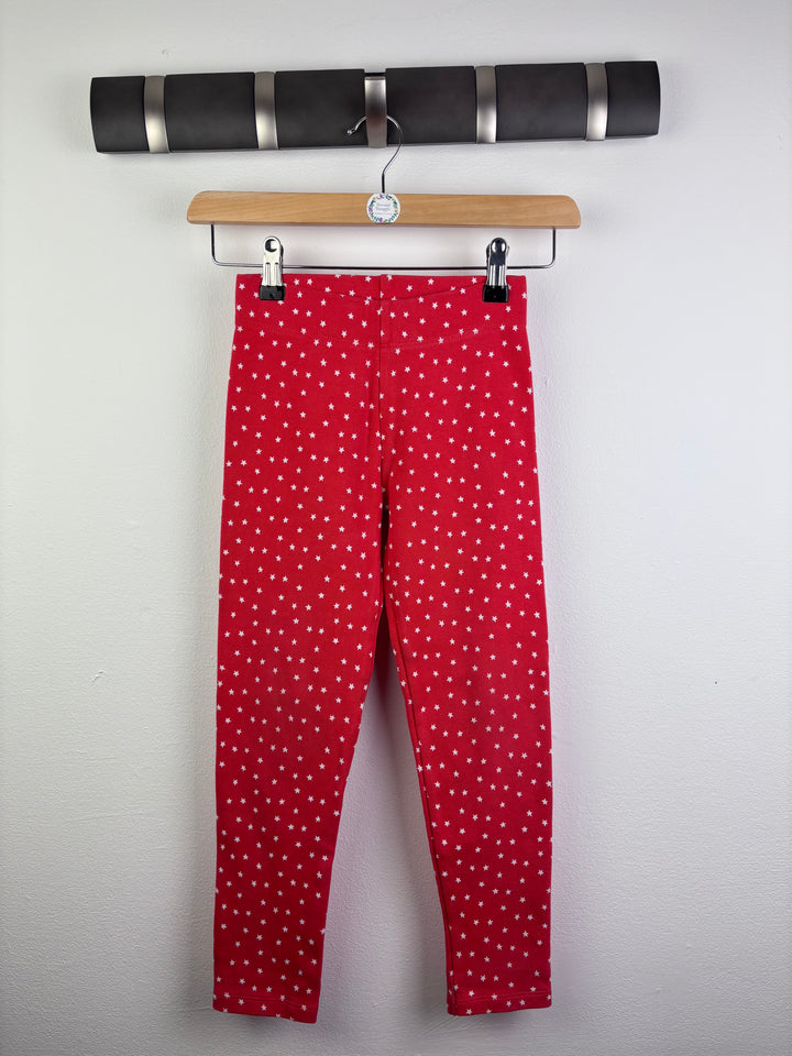 Mini Boden Red Star Print Leggings 6–7 Years