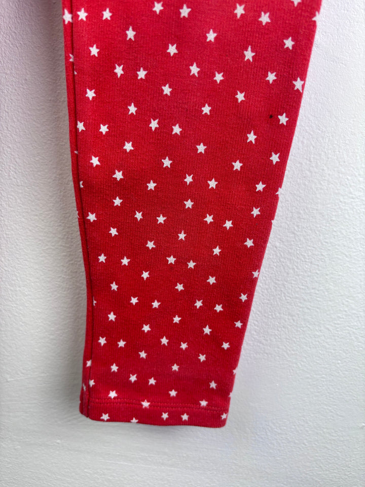 Mini Boden Red Star Print Leggings 6–7 Years