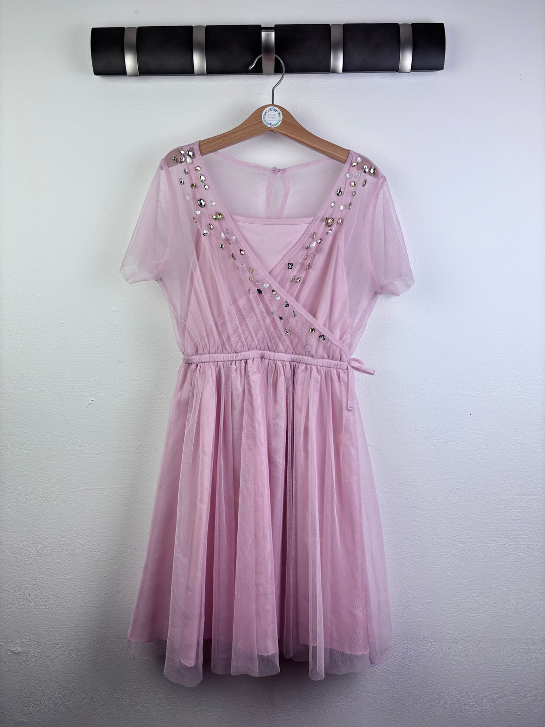 John Lewis Pink Embellished Tulle Party Dress 8 Years