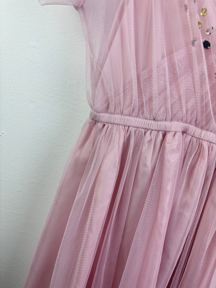 John Lewis Pink Embellished Tulle Party Dress 8 Years