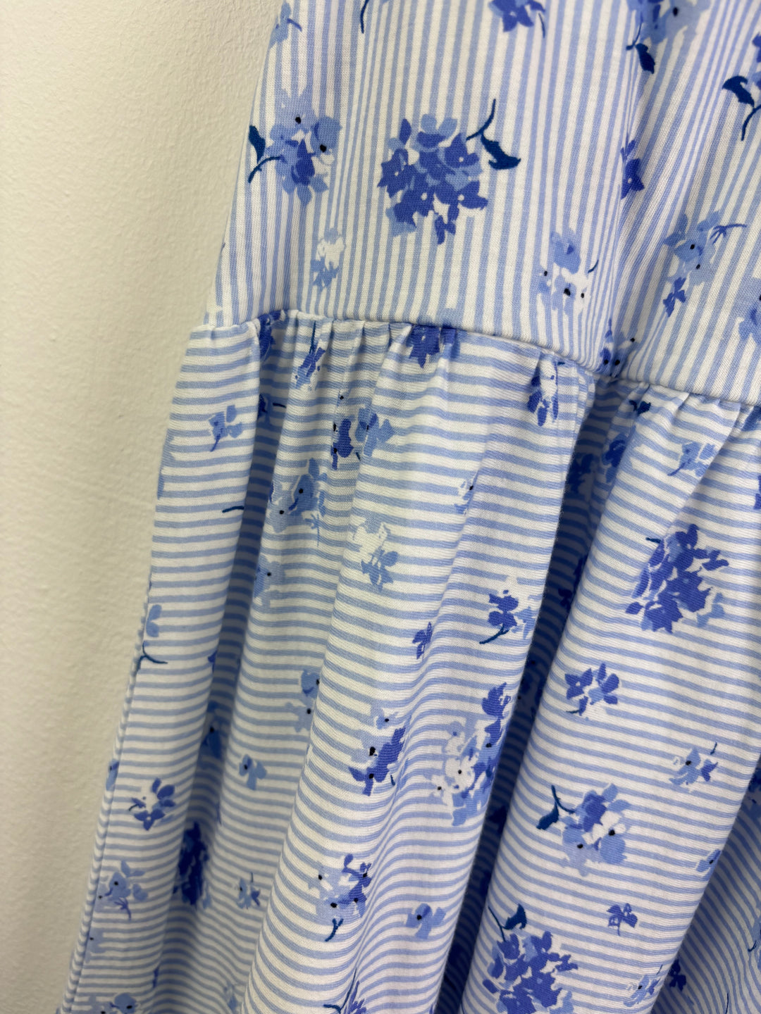 Joules Blue Stripe Floral Sleeveless Dress 7–8 Years