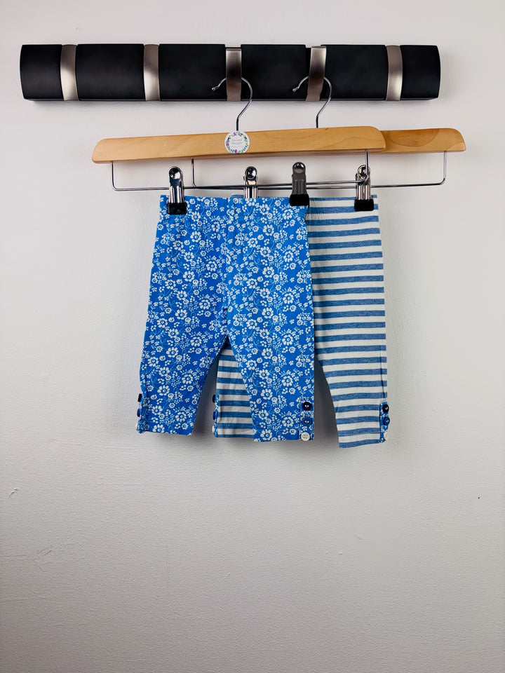 Mini Club Floral & Stripe Leggings 0-3 Months-Leggings-Second Snuggle Preloved