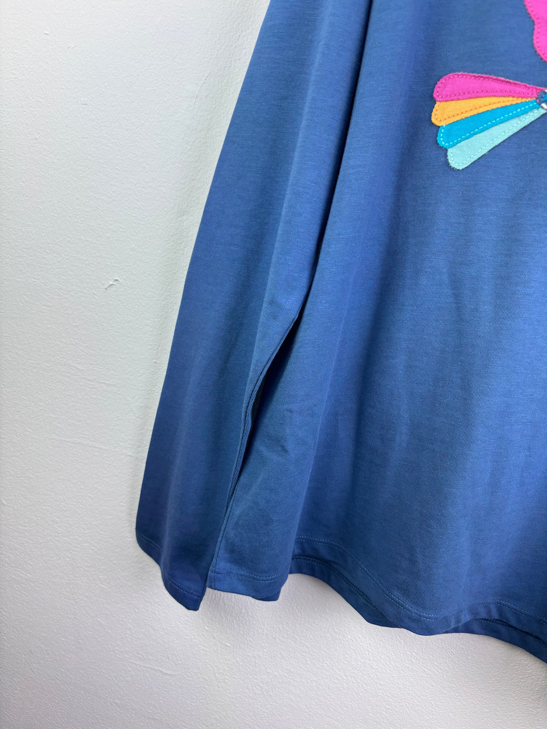 Kite Bird Appliqué Long Sleeve Top Blue 10-11 Years-Tops-Second Snuggle Preloved