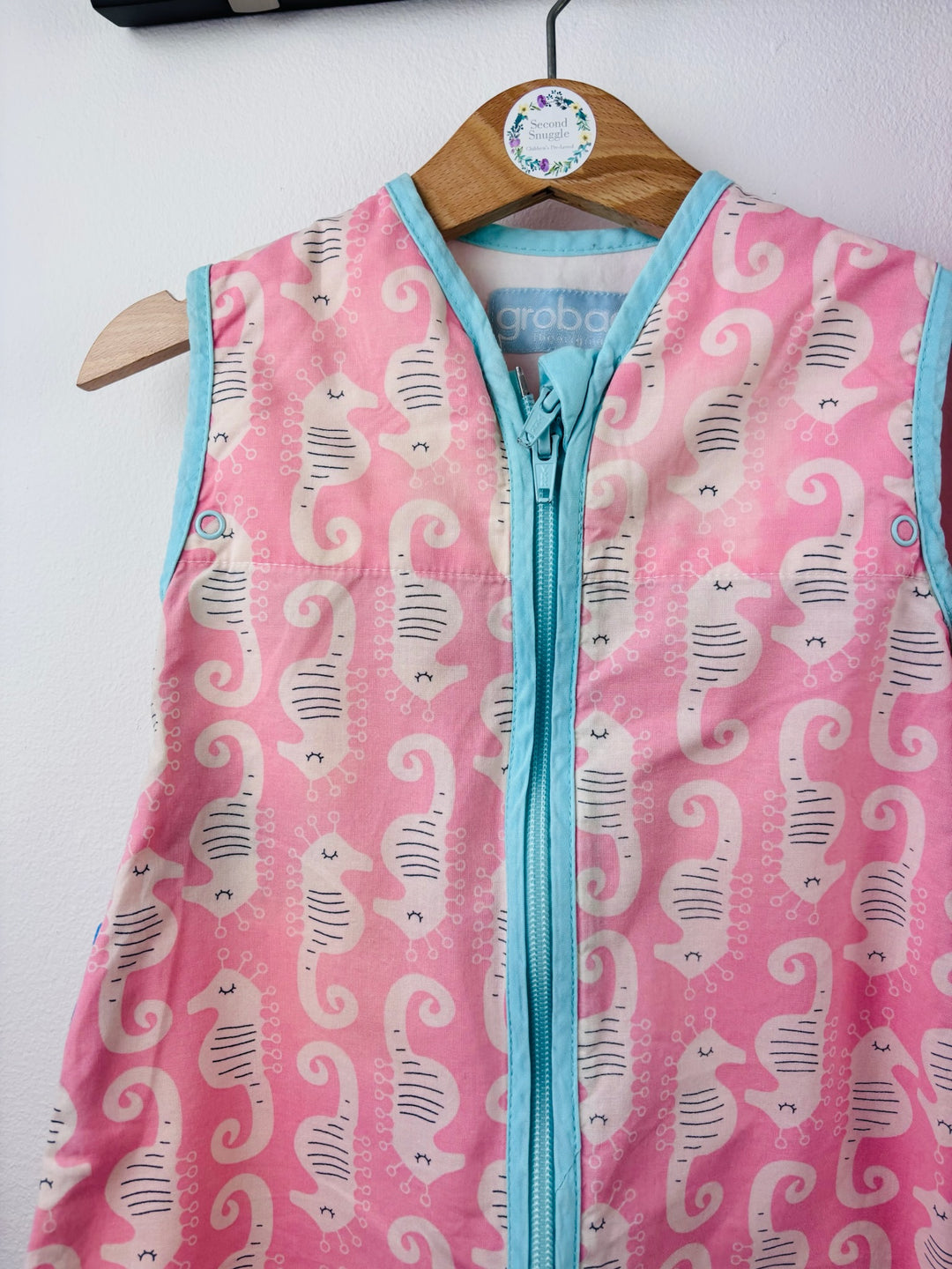 Gro Company Pink Seahorse Travel Grobag 0-6 Months 0.5 Tog-Sleeping Bags-Second Snuggle Preloved