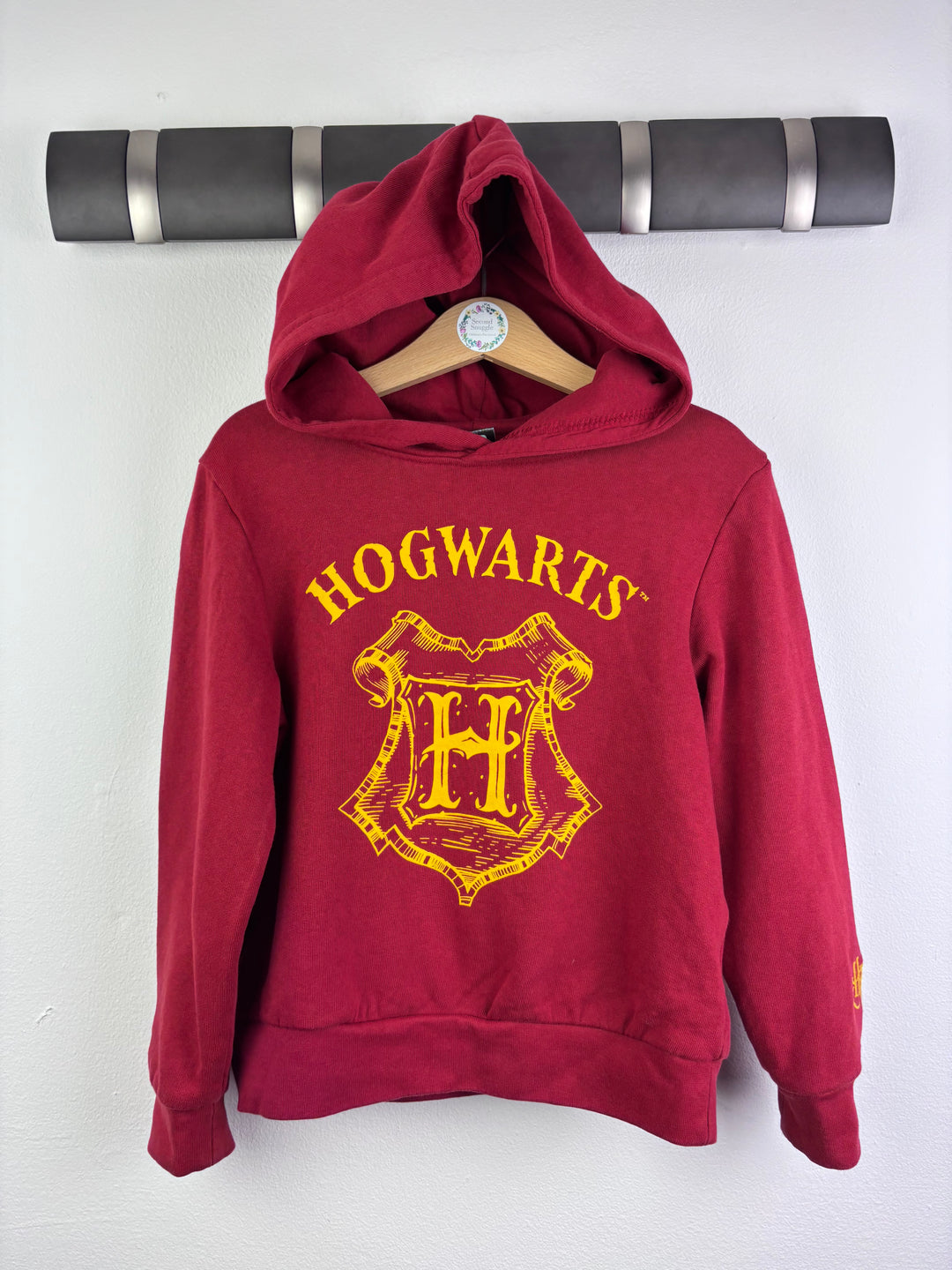 Harry Potter Hogwarts Crest Hoodie Burgundy 5-6 Years-Hoodies-Second Snuggle Preloved