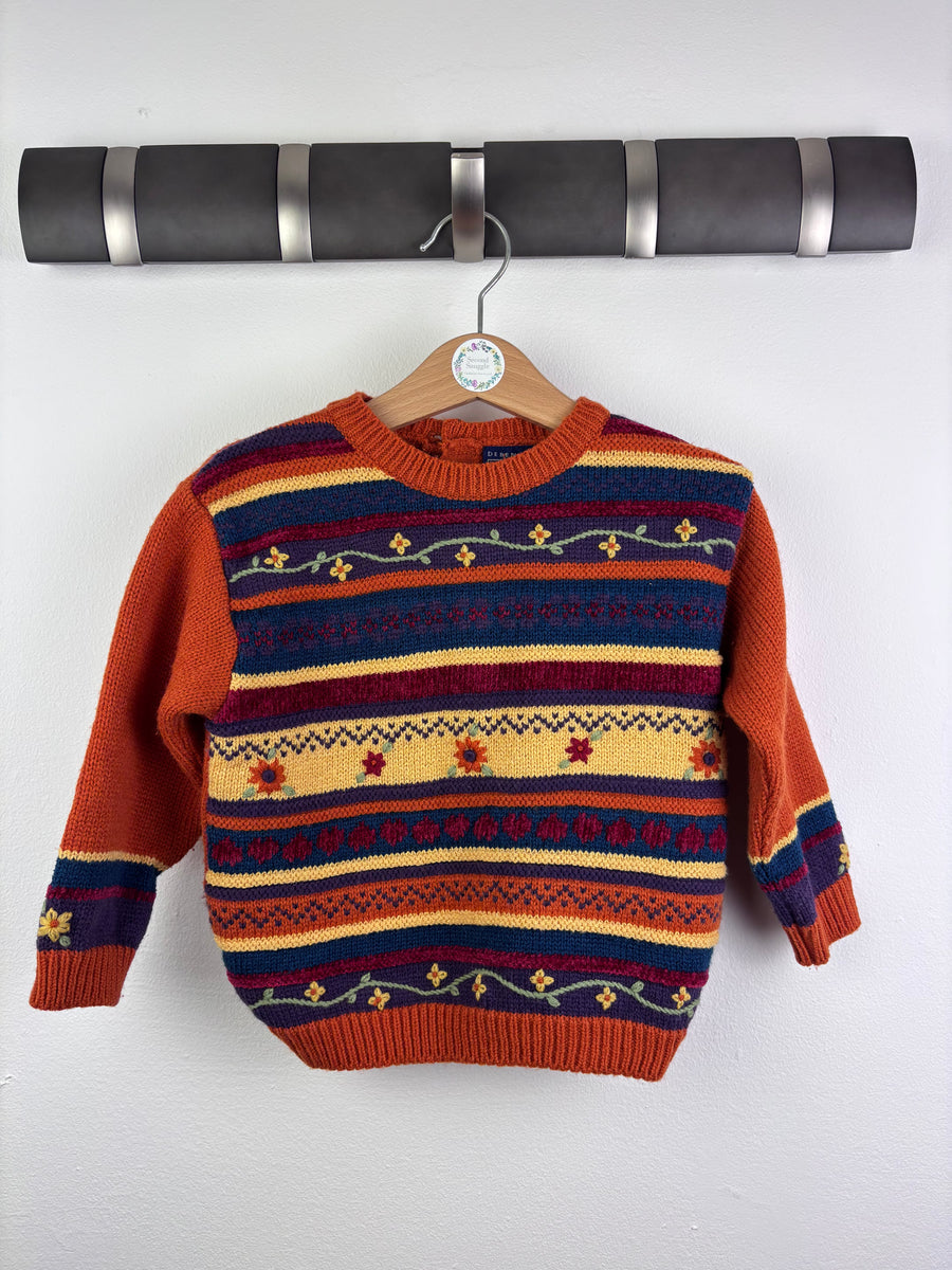 Debenhams Multicolour Stripe Knit Jumper 12-18 Months-Jumpers-Second Snuggle Preloved