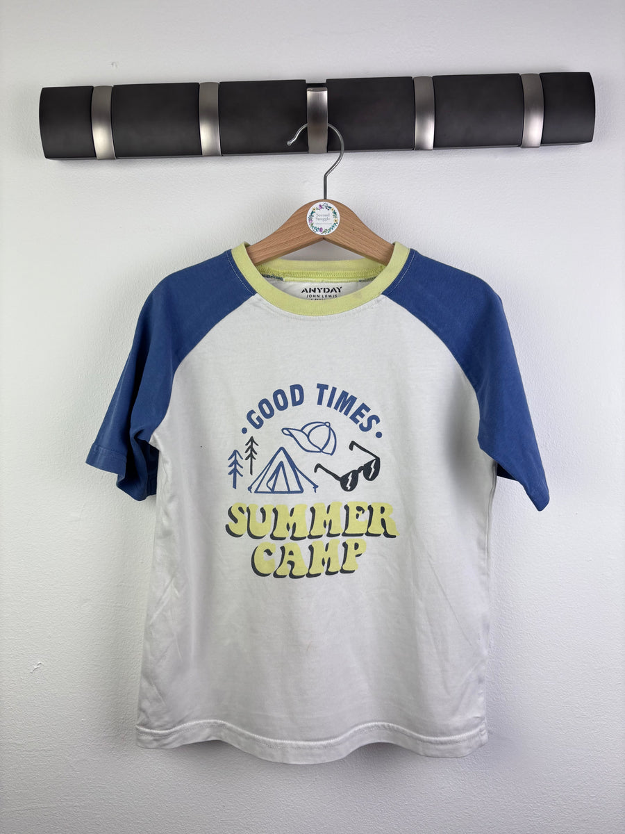 John Lewis “Good Times Summer Camp” T-Shirt 7 Years-Tops-Second Snuggle Preloved
