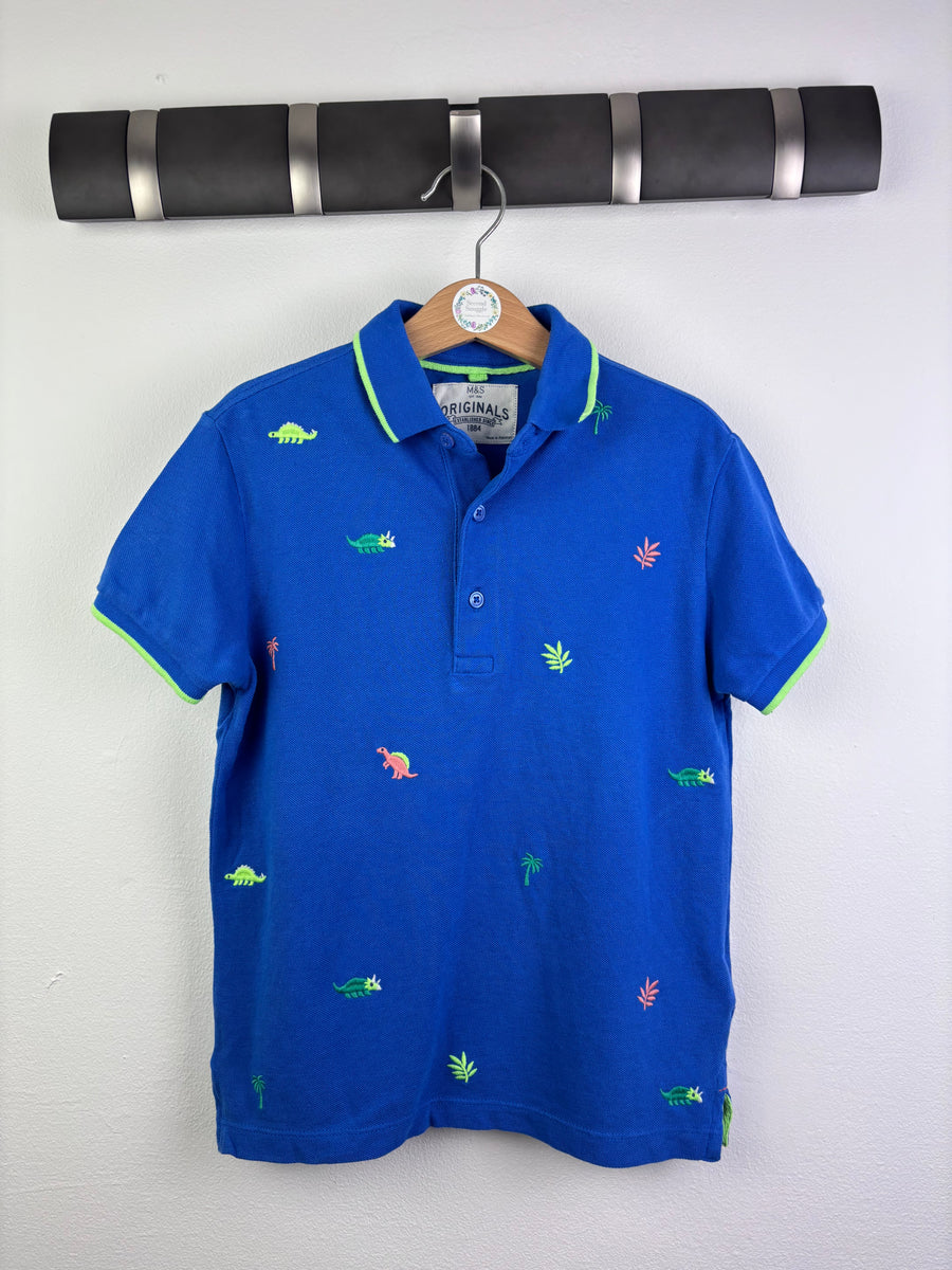 M&S Dinosaur Polo Shirt 6–7 Years-Tops-Second Snuggle Preloved