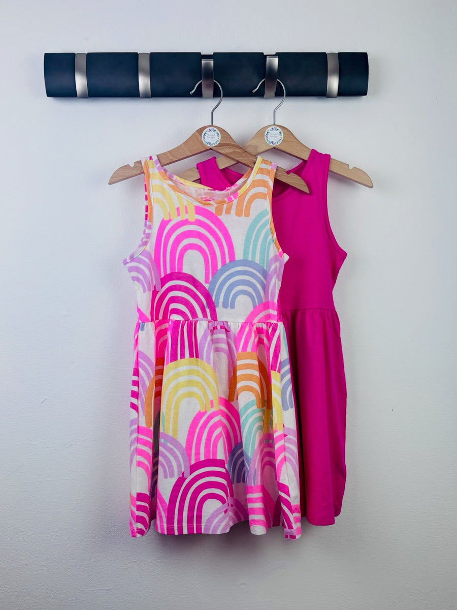 Fred & Flo Rainbow and Pink Dress Bundle 5-6 Years-Dresses-Second Snuggle Preloved