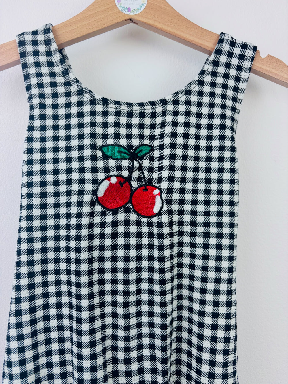 Matalan Black Gingham Swimsuit with Cherry Detail 5 Years-Swimming-Second Snuggle Preloved