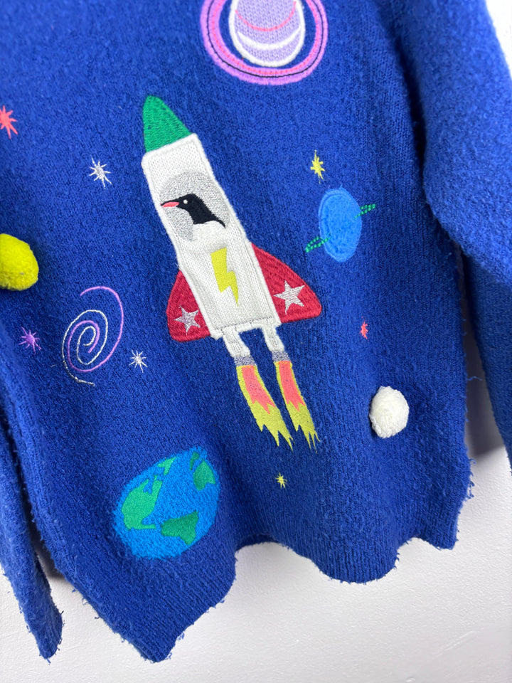 M&S Space Rocket Jumper 6–7 Years-Jumpers-Second Snuggle Preloved