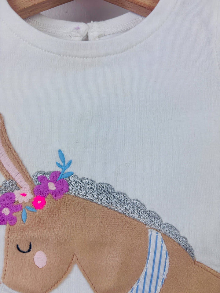 Joules Happy Hoppy Bunny T-Shirt Up to 1 Month