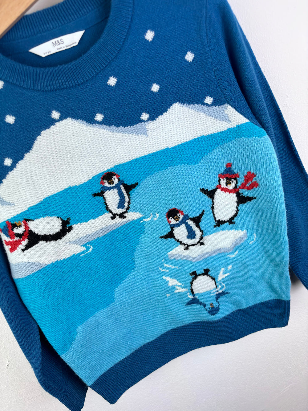 M&S Penguin Winter Jumper 6–7 Years-Jumpers-Second Snuggle Preloved