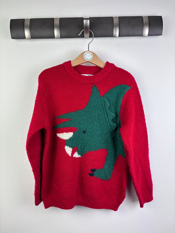 M&S Dinosaur Jumper 5–6 Years-Jumpers-Second Snuggle Preloved