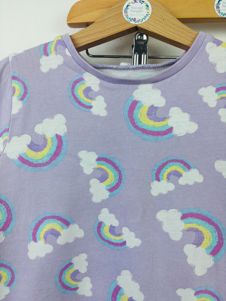 George Purple Rainbow Short Pyjamas 5-6 Years