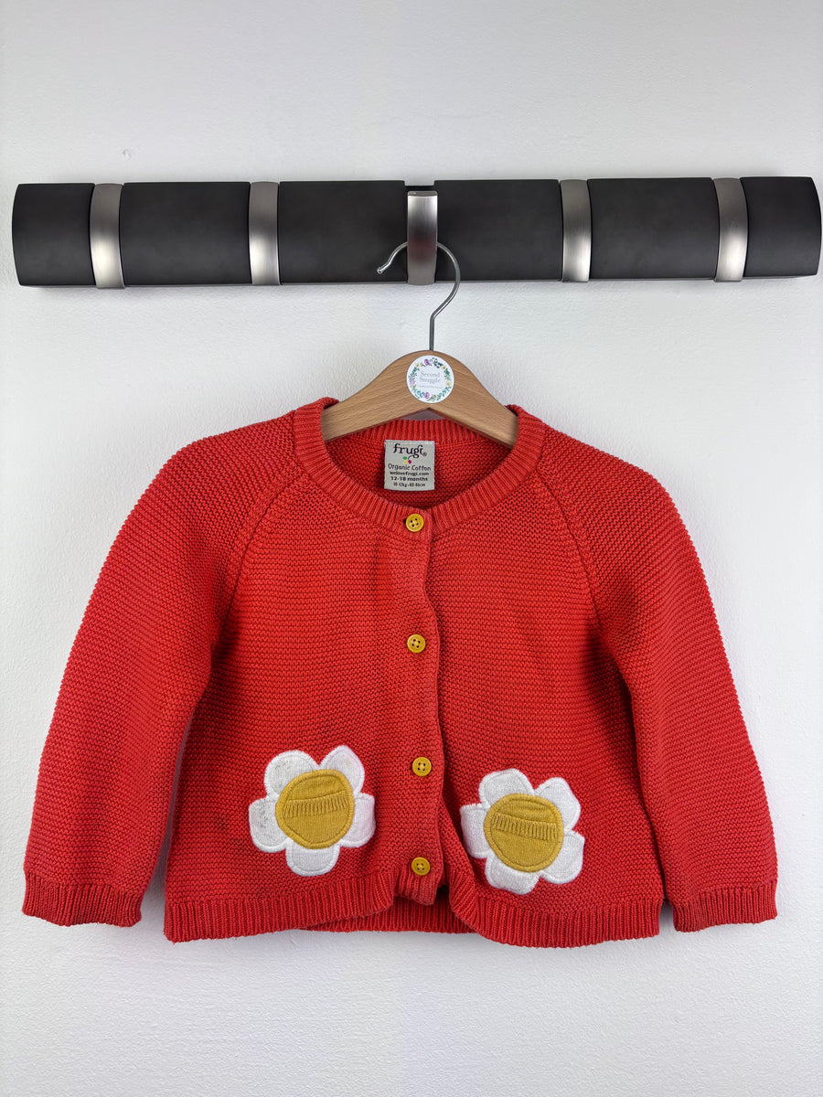 Frugi Organic Cotton Flower Cardigan 12–18 Months-Cardigans-Second Snuggle Preloved