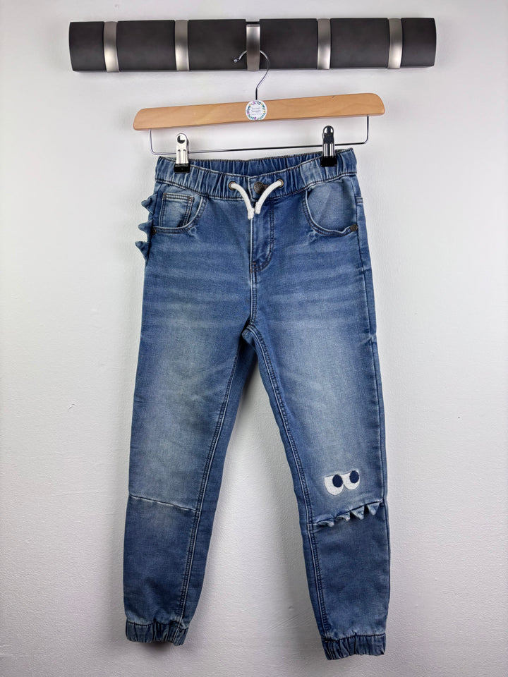 M&S Dinosaur Detail Jeans 6–7 Years-Trousers-Second Snuggle Preloved