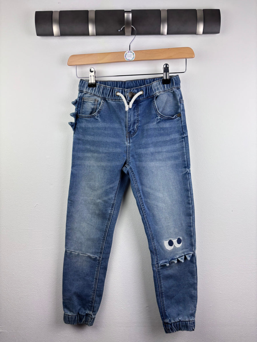 M&S Dinosaur Detail Jeans 6–7 Years-Trousers-Second Snuggle Preloved
