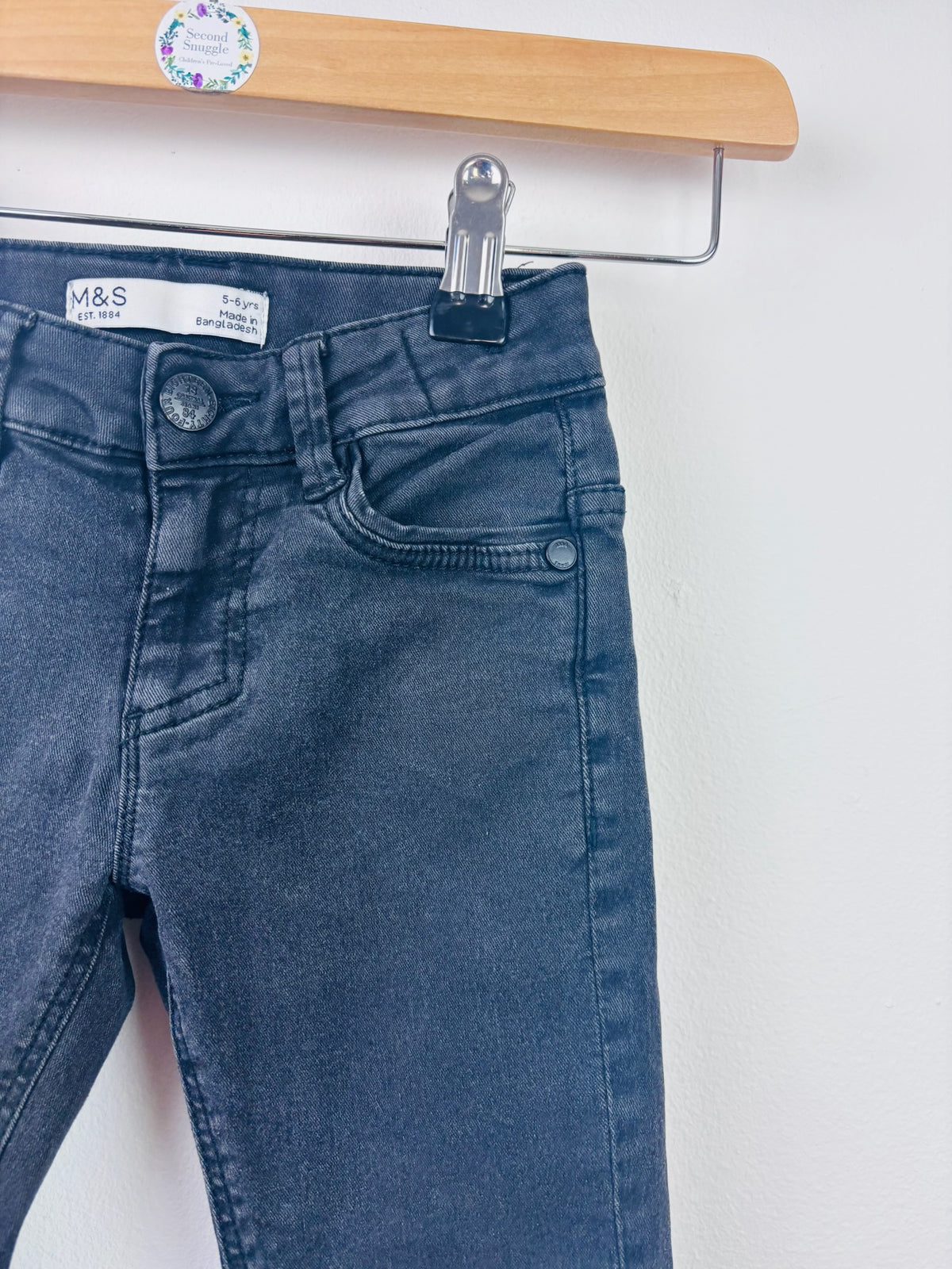 M&S Black Skinny Jeans 5-6 Years-Trousers-Second Snuggle Preloved