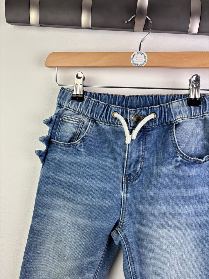 M&S Dinosaur Detail Jeans 6–7 Years-Trousers-Second Snuggle Preloved