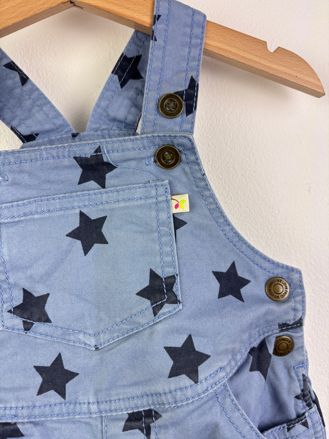 Frugi Star Print Dungarees 3–6 Months-Dungarees-Second Snuggle Preloved