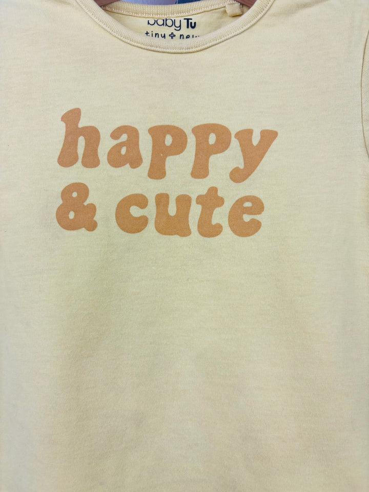 Tu Yellow Happy & Cute Shorts Set 12-18 Months