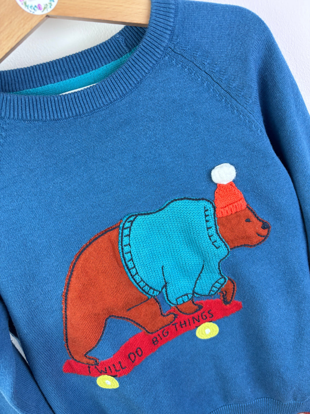 M&S Bear Skateboard Jumper 5–6 Years-Jumpers-Second Snuggle Preloved
