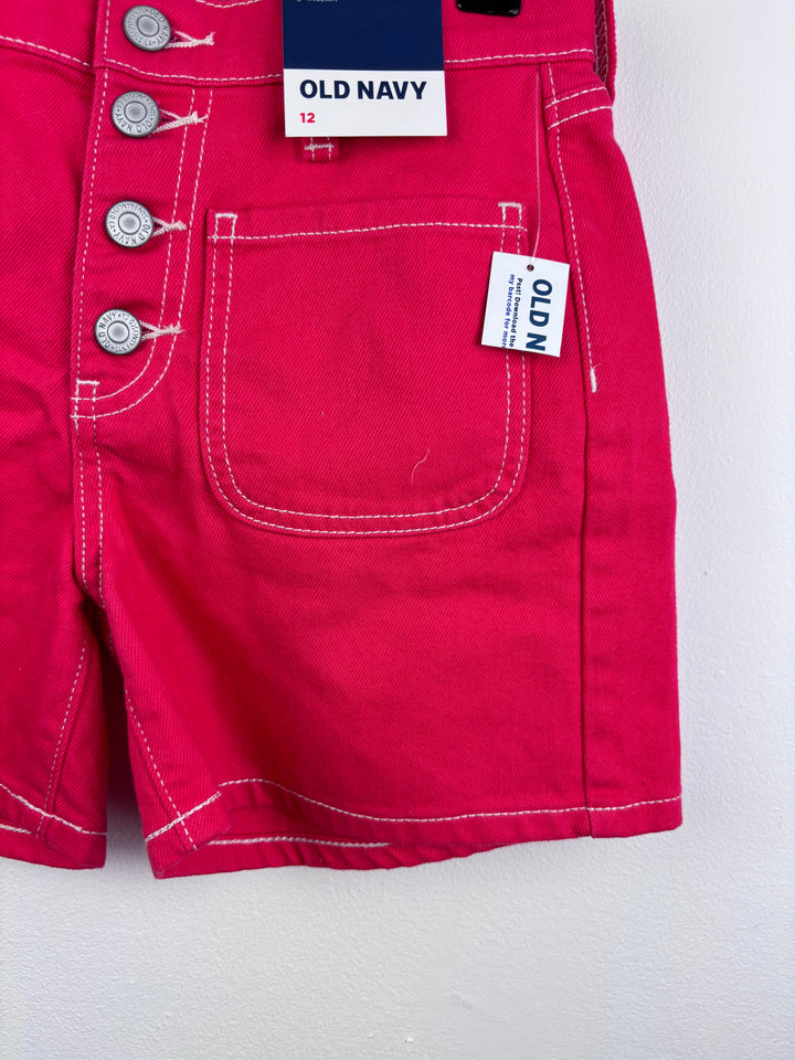 Old Navy Pink Button Front Shorts 12 Years-Shorts-Second Snuggle Preloved