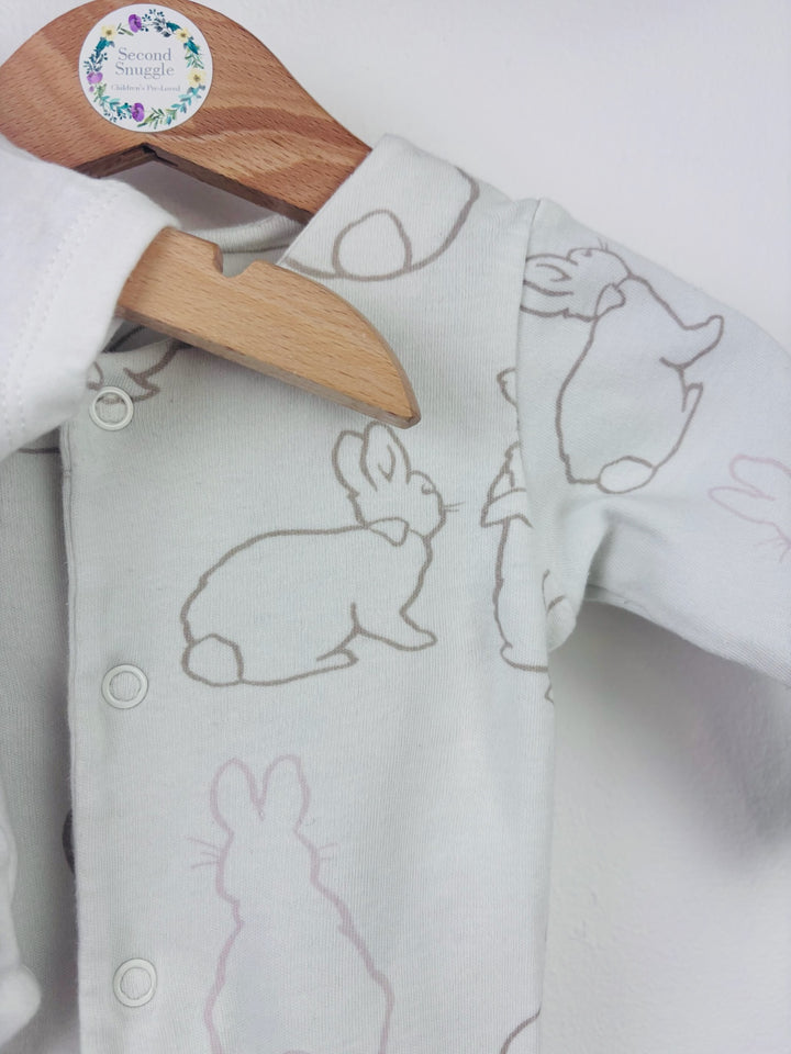 Mothercare Peter Rabbit Sleepsuit and Bodysuit Tiny Baby