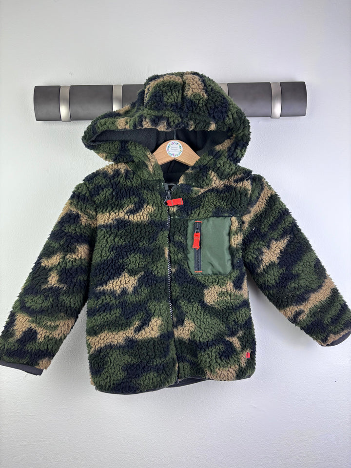 Next Camo Borg Jacket 3 Years-Jackets-Second Snuggle Preloved