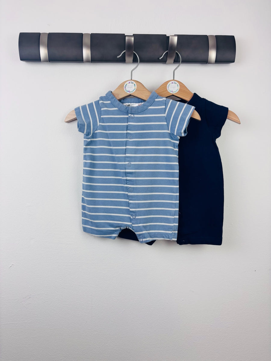 H&M Short Romper Bundle 0-1 Month-Rompers-Second Snuggle Preloved