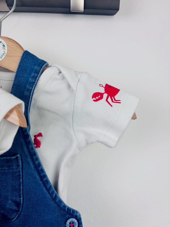 Next and Joules Short Dungaree Bundle Up to 1 Month