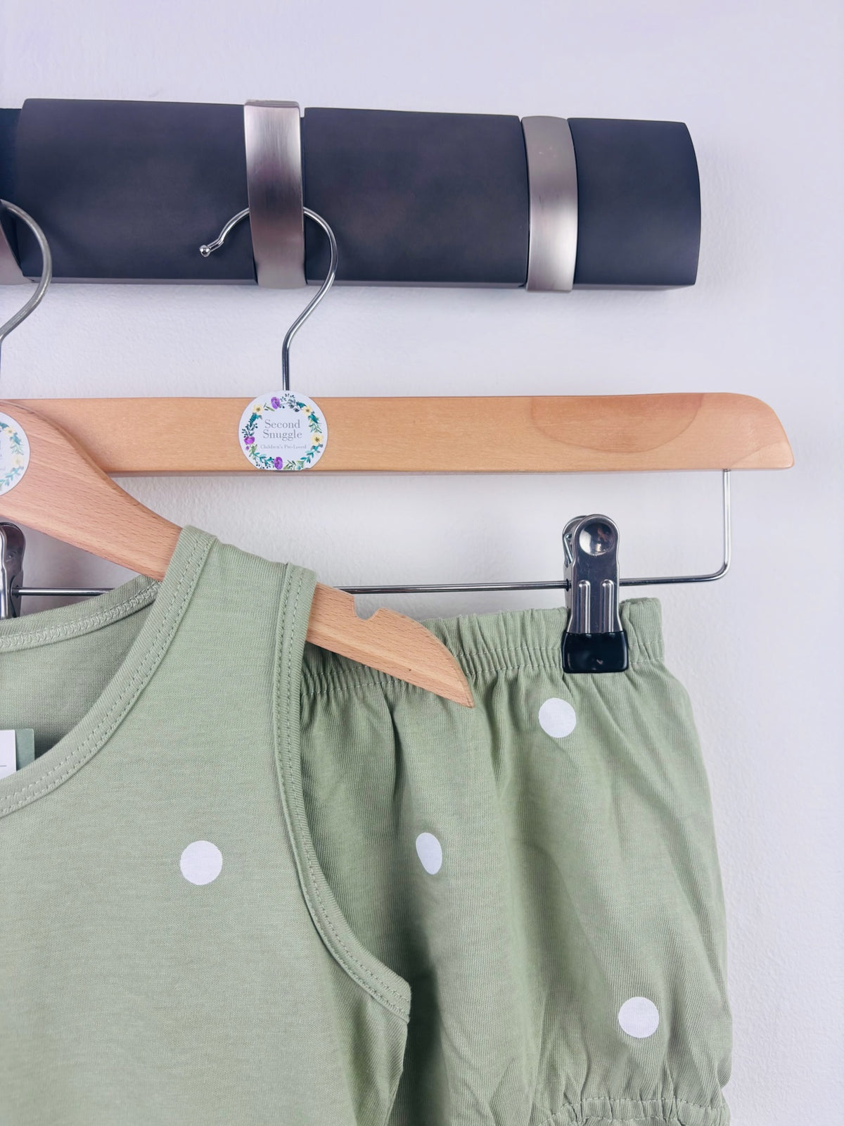 H&M Green Spotty Dress and Bloomer Set 3-4 Years-Dresses-Second Snuggle Preloved