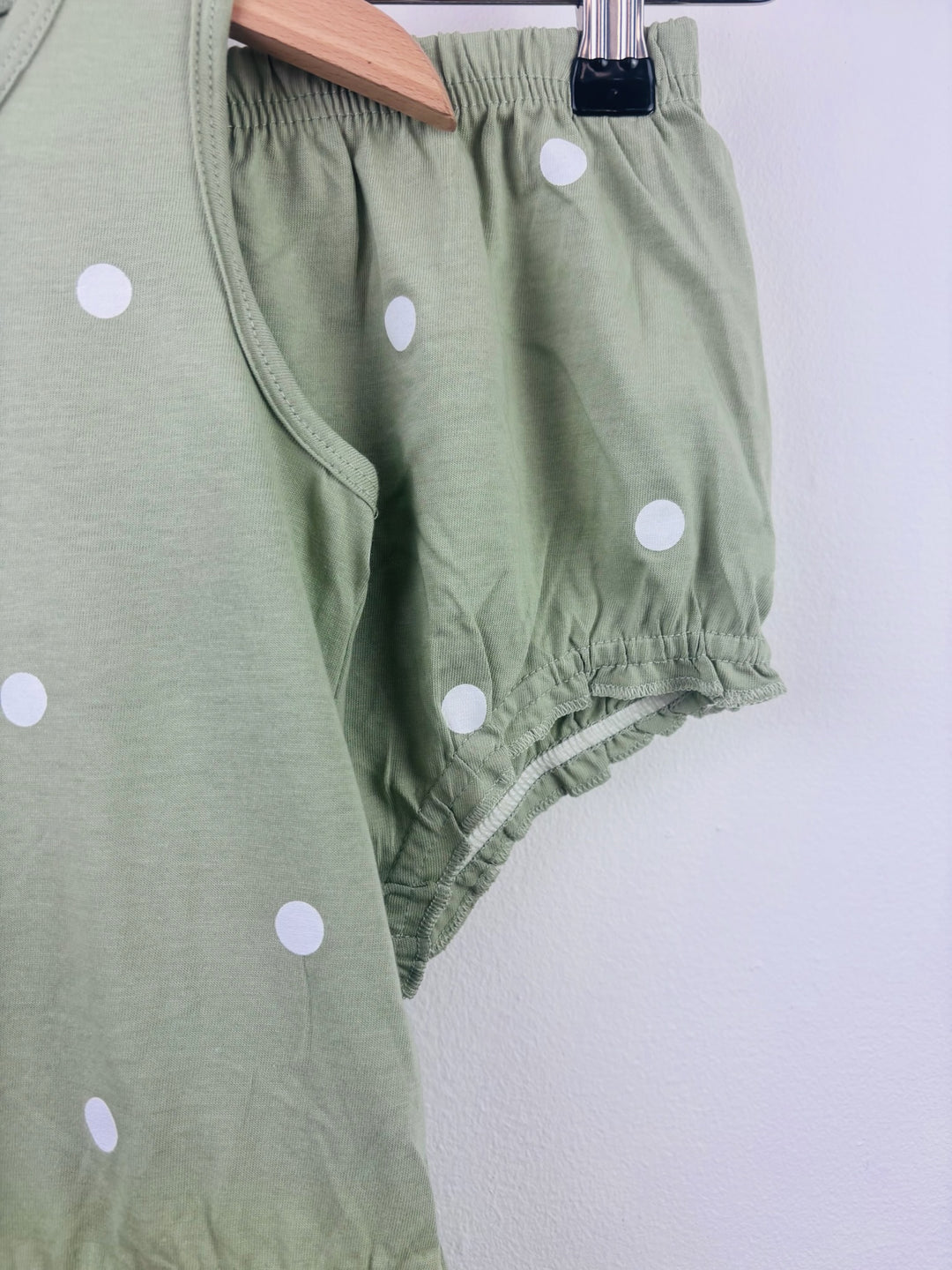 H&M Green Spotty Dress and Bloomer Set 3-4 Years