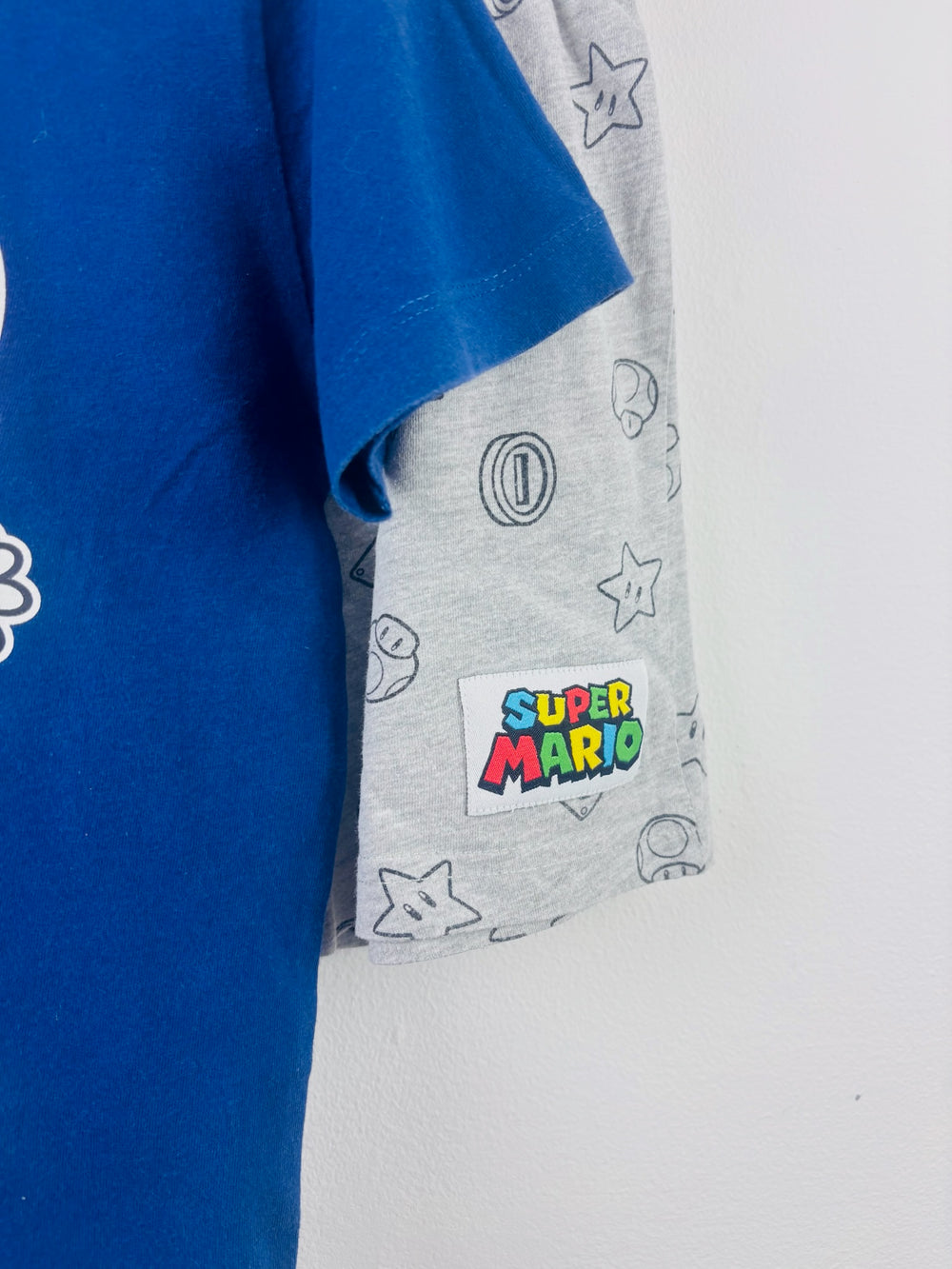 Vanilla Blue Super Mario Pyjama Set 5-6 Years-Night Wear-Second Snuggle Preloved