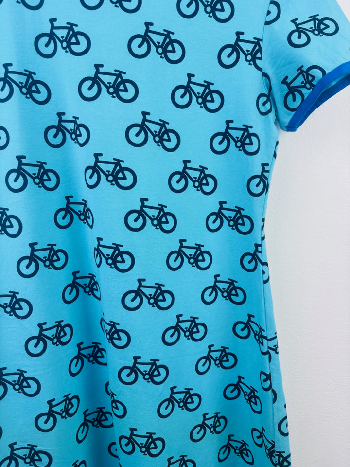Duns Turquoise Bicycle Print Dress 158/164 (13-14 Years)