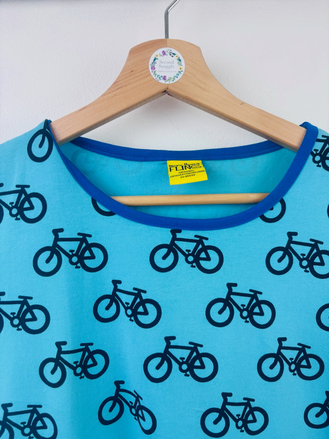 Duns Turquoise Bicycle Print Dress 158/164 (13-14 Years)