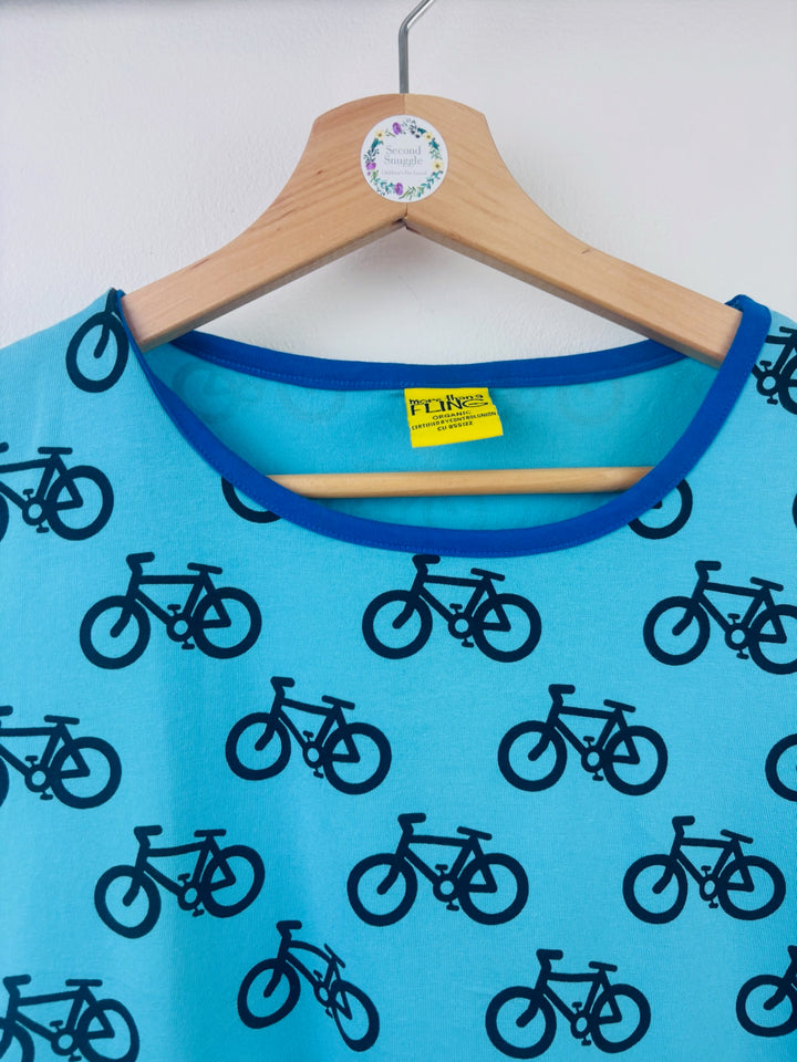 Duns Turquoise Bicycle Print Dress 158/164 (13-14 Years)