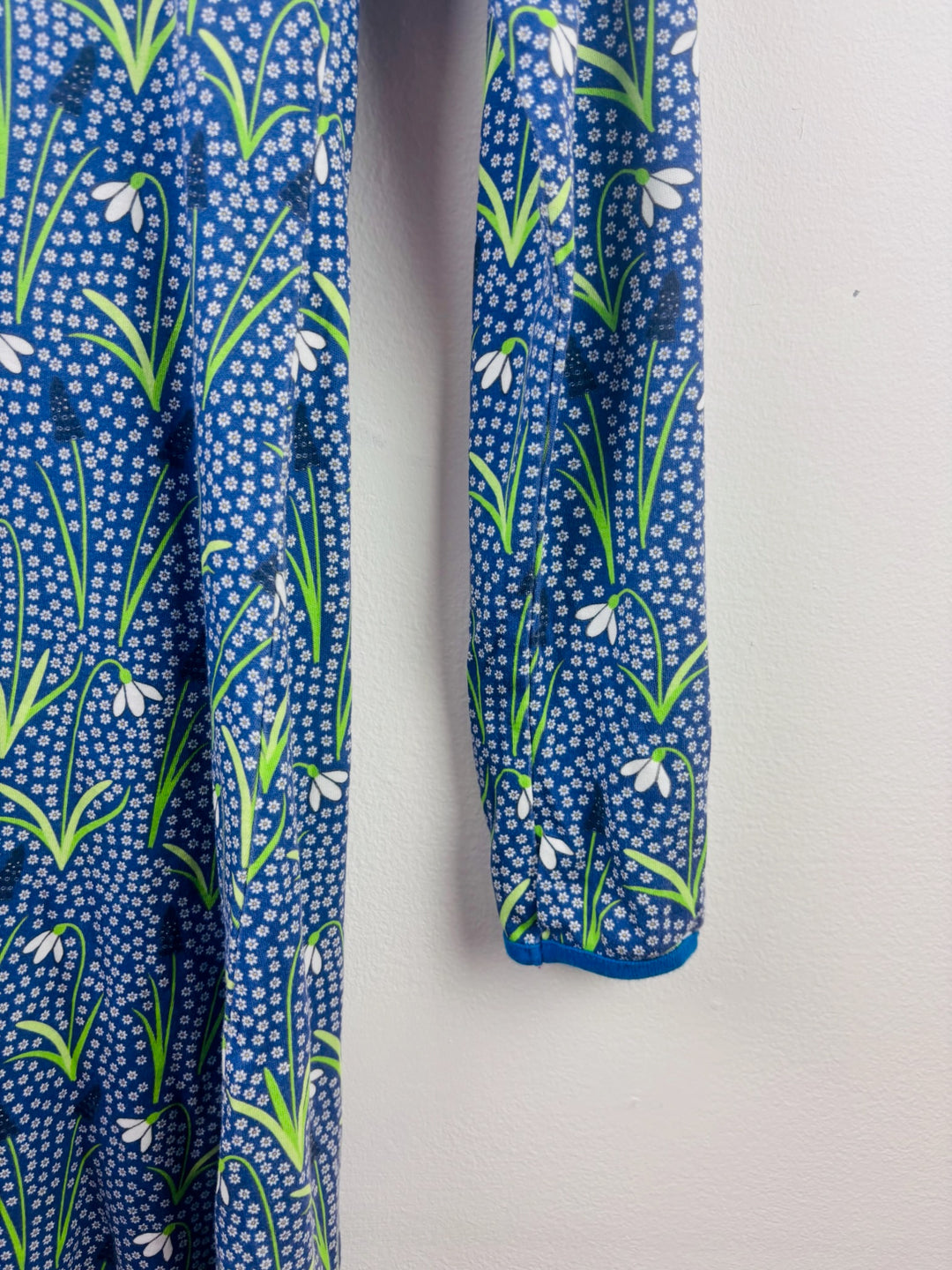 Duns Blue Floral Long Sleeve Dress 158 (12-13 Years)
