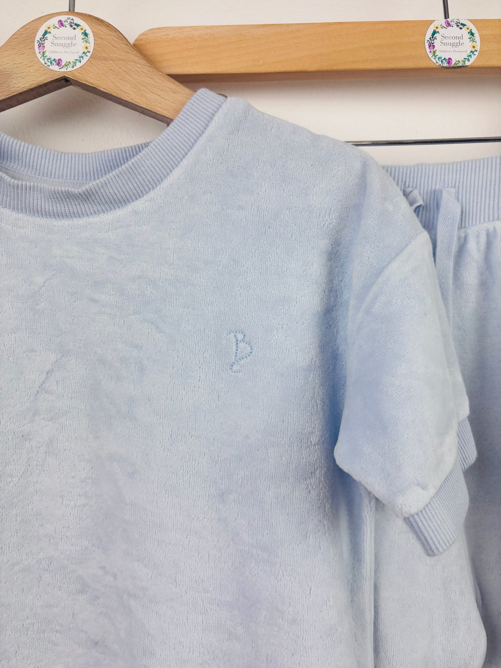 George Pale Blue Towelling Short Set 5-6 Years-Sets-Second Snuggle Preloved