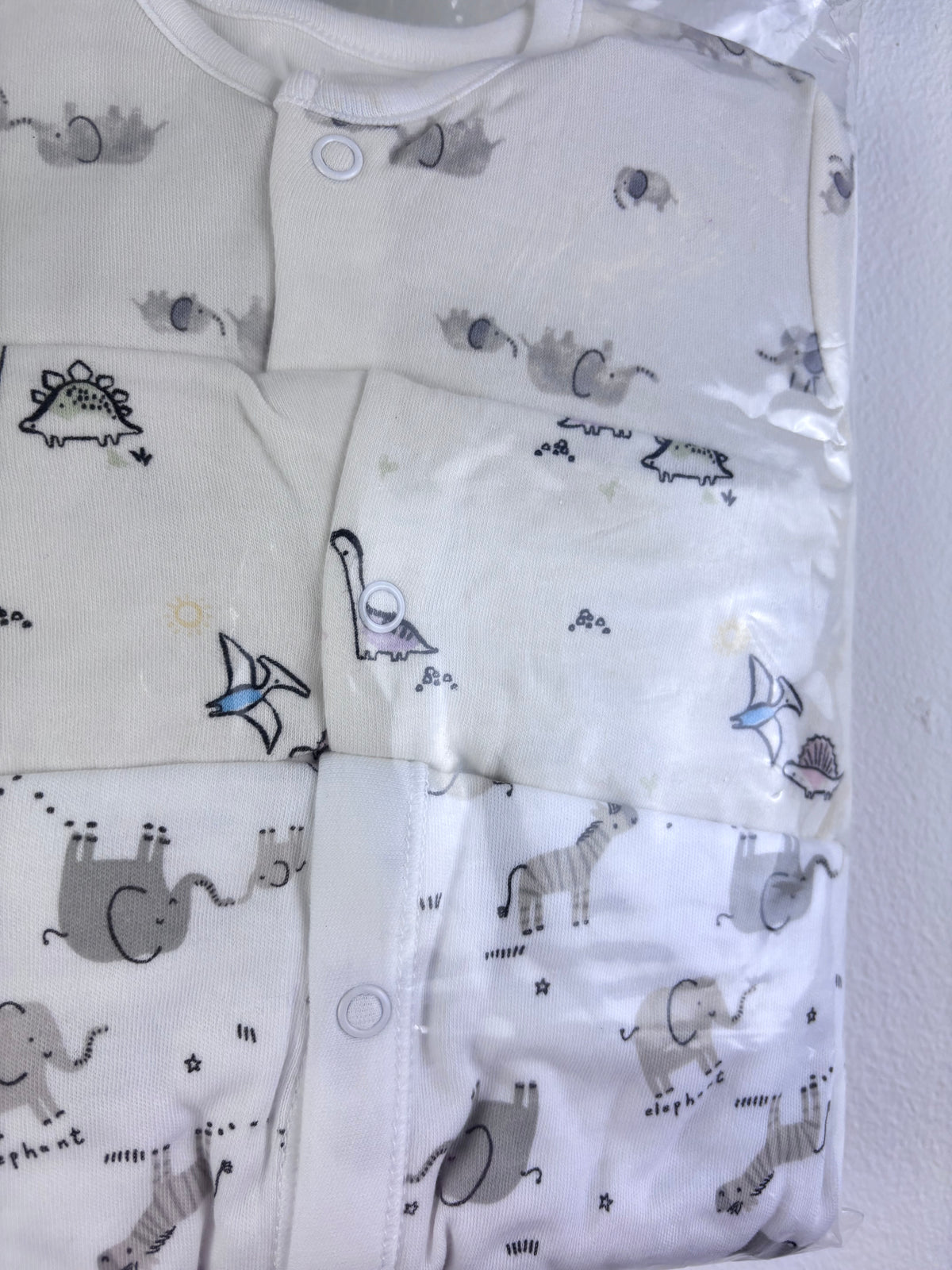 Ex High Street Mixed Brand Sleepsuit Bundle 3 Pack 6–9 Months-Sleepsuits-Second Snuggle Preloved