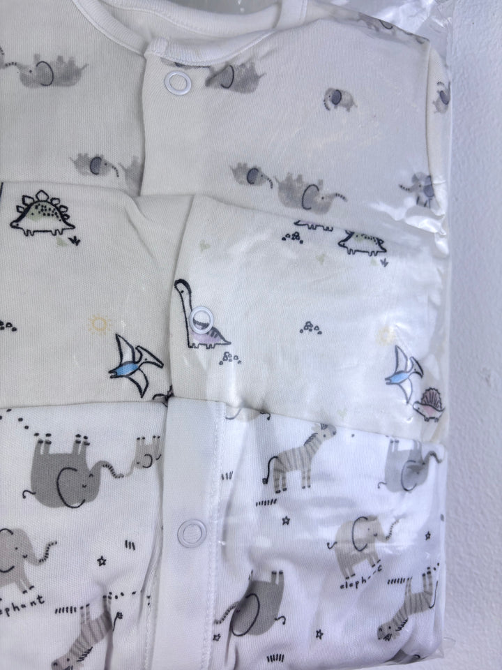 Ex High Street Mixed Brand Sleepsuit Bundle 3 Pack 6–9 Months-Sleepsuits-Second Snuggle Preloved